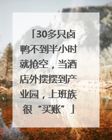 30多只卤鸭不到半小时就抢空，当酒店外摆摆到产业园，上班族很“买账”