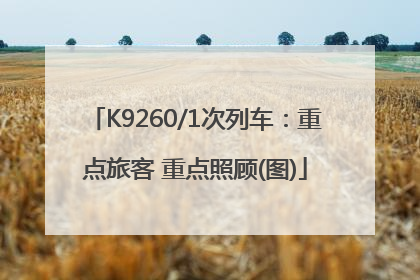 K9260/1次列车：重点旅客 重点照顾(图)